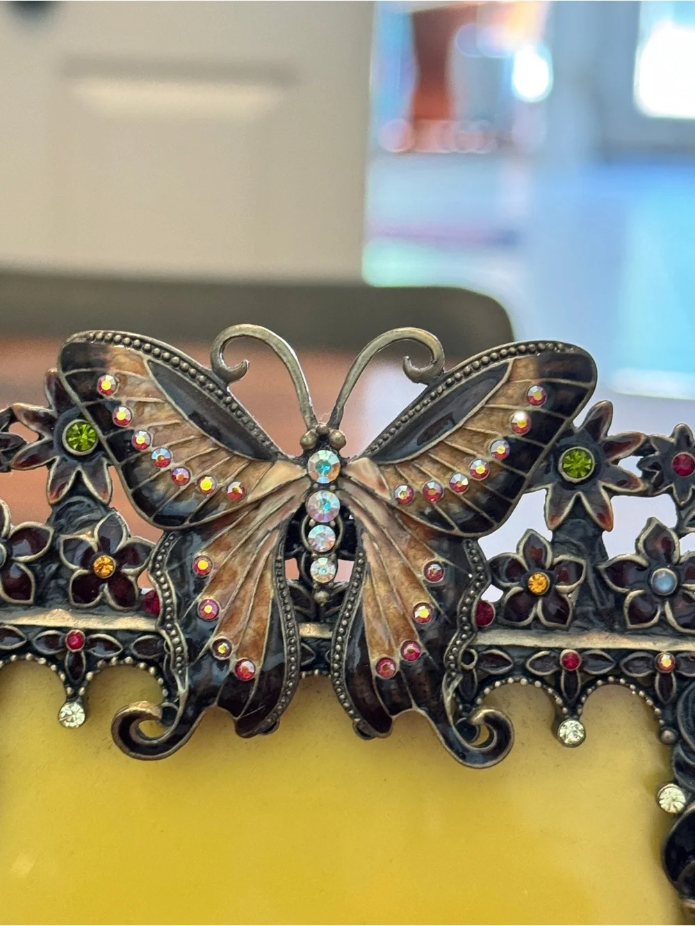 Z Gallerie Enamel Swarovski Crystal Butterfly Crystal Frame 3